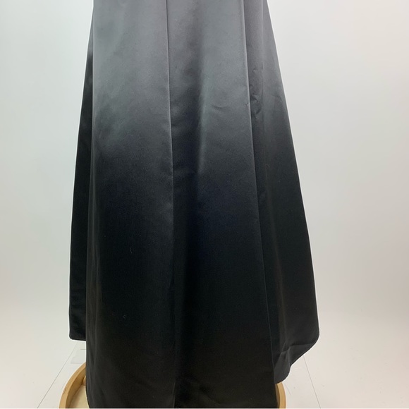 Vintage Jessica McClintock for Gunne Sax Black Satin Halter Evening Dress 3/4 - Picture 10 of 14